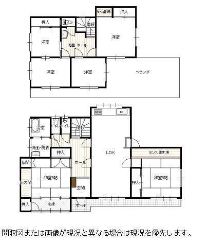 Floor plan. 23,900,000 yen, 6LDK, Land area 344.98 sq m , Building area 149.78 sq m