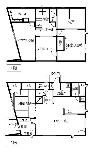 Floor plan. 22,800,000 yen, 3LDK+S, Land area 203.62 sq m , Building area 115.51 sq m