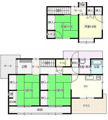 Floor plan. 14 million yen, 4DK, Land area 221.83 sq m , Building area 87.53 sq m