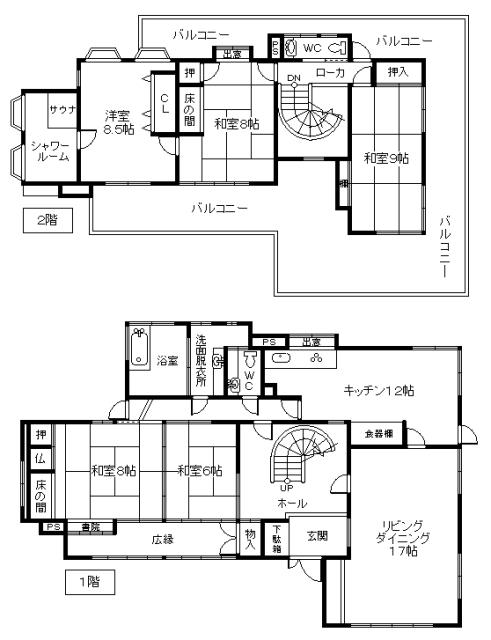 Floor plan. 27,900,000 yen, 5LDK, Land area 373.25 sq m , Building area 182.69 sq m