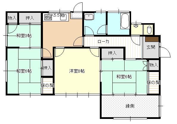 Floor plan. 4.2 million yen, 3DK, Land area 383.72 sq m , Building area 81.64 sq m