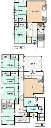 Floor plan. 3 million yen, 6DK, Land area 224.48 sq m , Building area 142.3 sq m