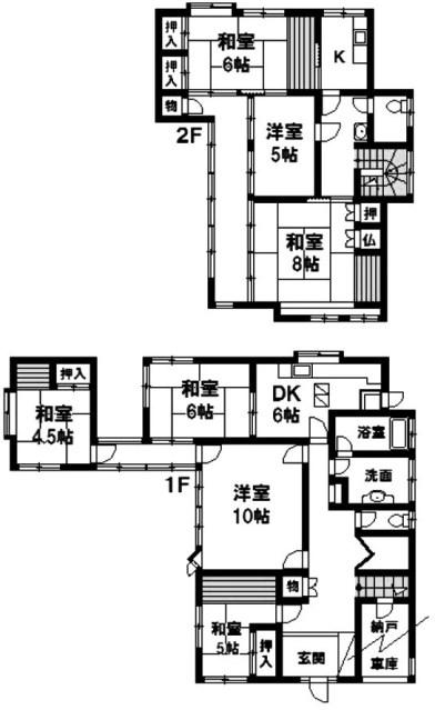 Floor plan. 30 million yen, 7DK, Land area 380.13 sq m , Building area 164.83 sq m