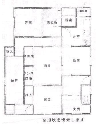 Floor plan. 6.5 million yen, 4DK, Land area 737.48 sq m , Building area 76.9 sq m