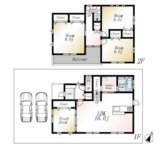 Floor plan. (No. 1 point), Price 26,300,000 yen, 4LDK, Land area 181.94 sq m , Building area 100.19 sq m
