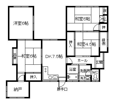 Floor plan. 5.8 million yen, 4DK+S, Land area 167.52 sq m , Building area 67.88 sq m
