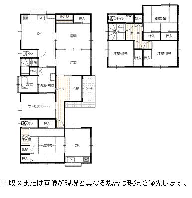 Floor plan. 18,800,000 yen, 5DK + S (storeroom), Land area 347.43 sq m , Building area 145.74 sq m