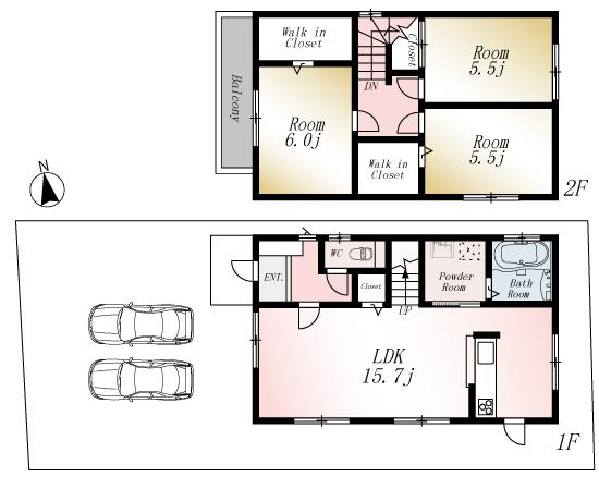 Floor plan. (No. 3 locations), Price 19,800,000 yen, 4LDK, Land area 119.34 sq m , Building area 81.98 sq m