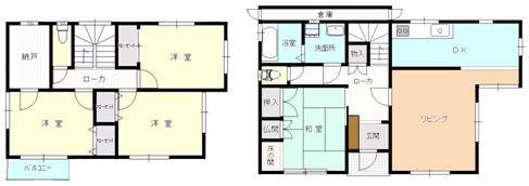 Floor plan. 18 million yen, 4LDK + S (storeroom), Land area 179.81 sq m , Building area 108.47 sq m