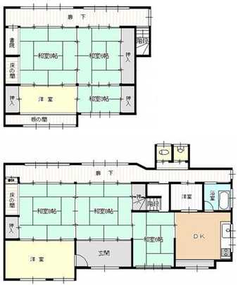 Floor plan. 4.5 million yen, 8DK, Land area 152.86 sq m , Building area 191.07 sq m