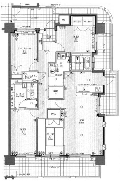 Floor plan. 3LDK+S, Price 23,900,000 yen, Footprint 107.38 sq m , Balcony area 35.18 sq m