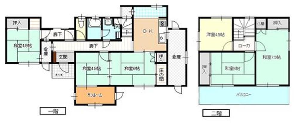 Floor plan. 15.8 million yen, 6DK, Land area 286.65 sq m , Building area 110.36 sq m