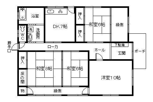 Floor plan. 5.8 million yen, 4DK, Land area 238.93 sq m , Building area 118.8 sq m