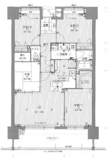 Floor plan. 4LDK, Price 17.8 million yen, Occupied area 82.52 sq m , Balcony area 15.2 sq m