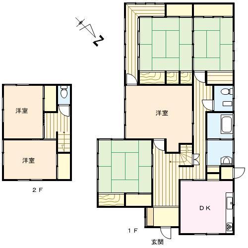 Floor plan. 14.5 million yen, 6DK, Land area 438.66 sq m , Building area 160.4 sq m