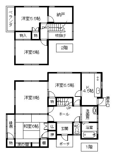 Floor plan. 4.98 million yen, 5K+S, Land area 176.14 sq m , Building area 100.62 sq m