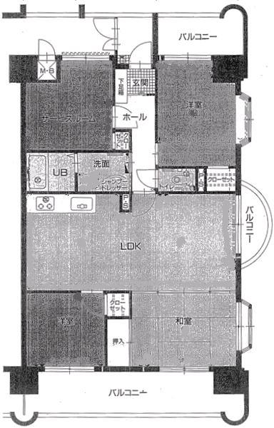 Floor plan. 3LDK + S (storeroom), Price 13.8 million yen, Occupied area 81.17 sq m , Balcony area 18.61 sq m