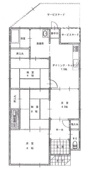 Floor plan. 13.8 million yen, 4DK + S (storeroom), Land area 132.11 sq m , Building area 76.05 sq m