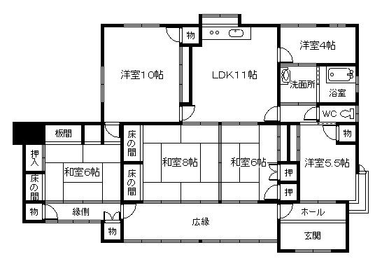 Floor plan. 6.8 million yen, 6LDK, Land area 638.02 sq m , Building area 126.14 sq m