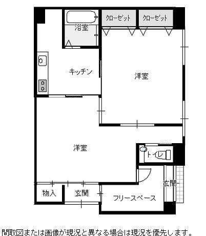 Floor plan. 2K, Price 7 million yen, Occupied area 69.13 sq m