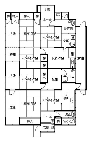 Floor plan. 4.9 million yen, 6K, Land area 268.32 sq m , Building area 77.74 sq m