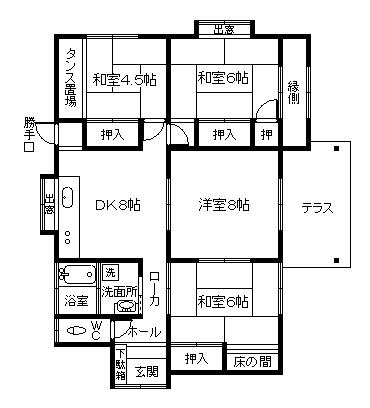 Floor plan. 10.8 million yen, 4DK, Land area 228.74 sq m , Building area 81.98 sq m