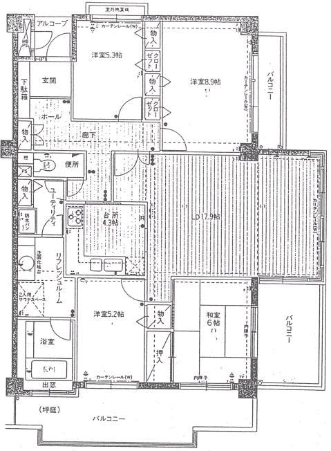 Floor plan. 4LDK, Price 21 million yen, Footprint 111.04 sq m , Balcony area 26.8 sq m