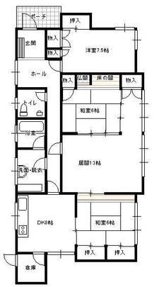 Floor plan. 6 million yen, 4DK, Land area 698.5 sq m , Building area 115.39 sq m