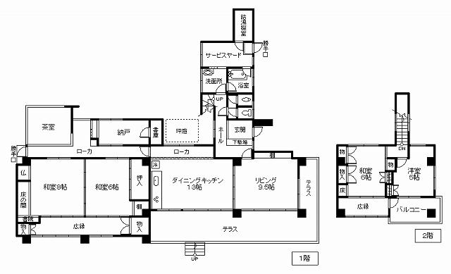 Floor plan. 39 million yen, 4LDK, Land area 1375.09 sq m , Building area 200.15 sq m