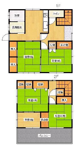 Floor plan. 5 million yen, 4K, Land area 88.43 sq m , Building area 95.66 sq m