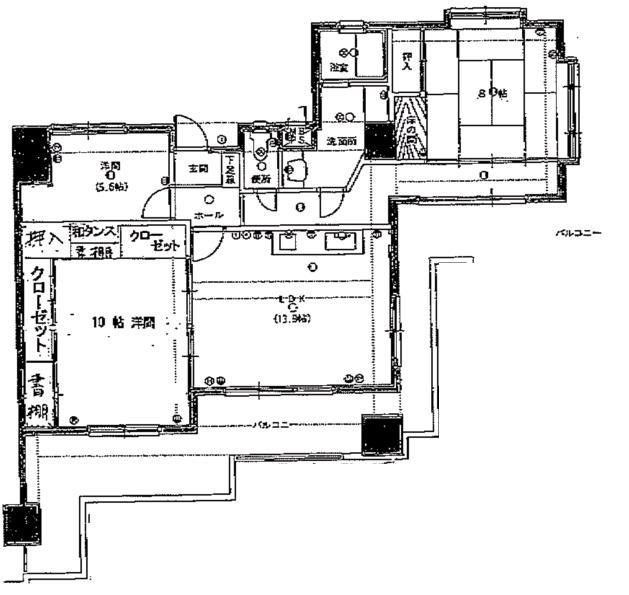 Floor plan. 3LDK, Price 21,800,000 yen, Occupied area 99.74 sq m , Balcony area 110.32 sq m