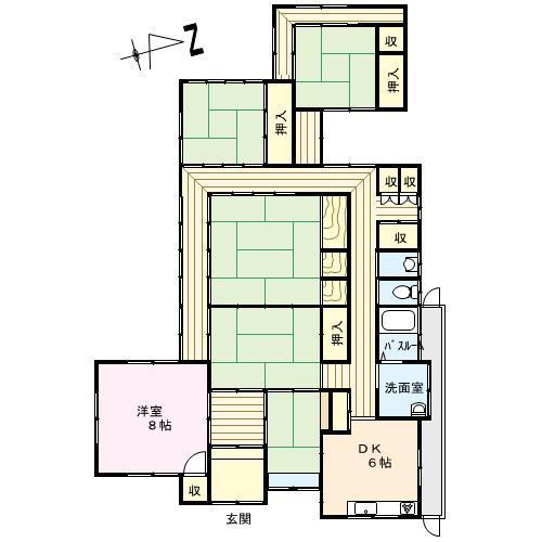 Floor plan. 5 million yen, 6DK, Land area 470.74 sq m , Building area 120 sq m
