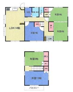 Floor plan. 14.9 million yen, 5LDK, Land area 232.31 sq m , Building area 127.92 sq m