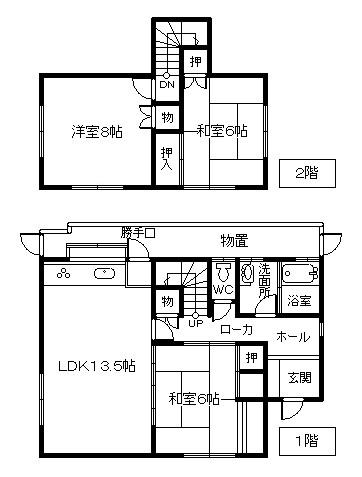 Floor plan. 12.8 million yen, 3LDK, Land area 177.38 sq m , Building area 90.11 sq m