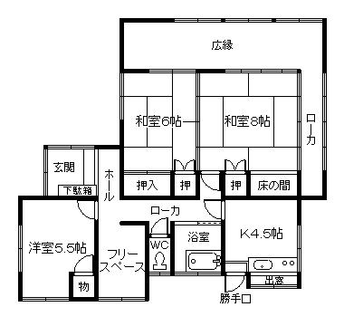 Floor plan. 8.2 million yen, 3K, Land area 202.87 sq m , Building area 73.28 sq m