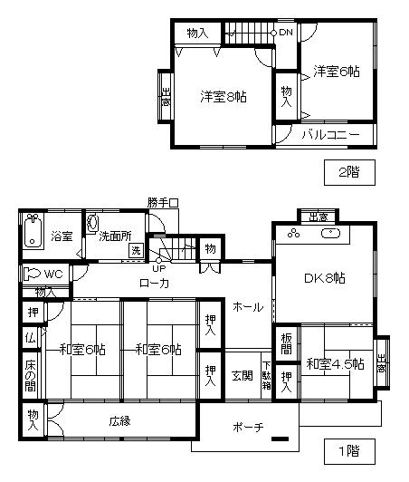 Floor plan. 14.8 million yen, 5DK, Land area 243 sq m , Building area 118 sq m