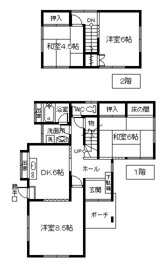 Floor plan. 10.8 million yen, 4DK, Land area 179.4 sq m , Building area 86.68 sq m