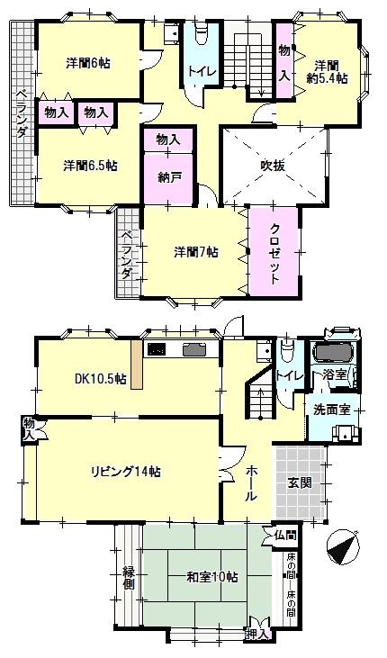 Floor plan. 25,900,000 yen, 5LDK + S (storeroom), Land area 298.64 sq m , Building area 197.49 sq m