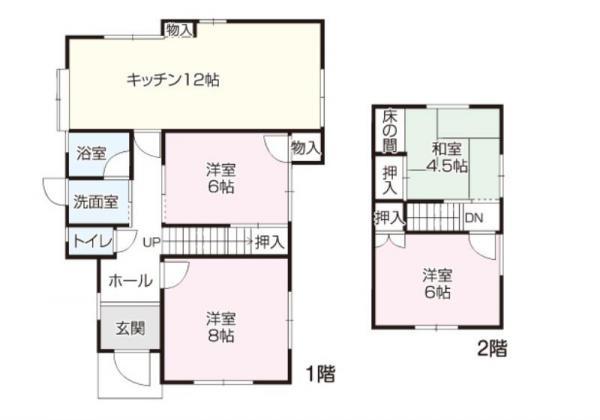 Floor plan. 14.8 million yen, 5DK, Land area 191.95 sq m , Building area 86.41 sq m