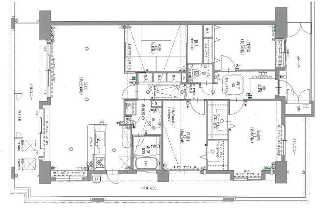Floor plan. 4LDK, Price 35 million yen, Footprint 113.78 sq m , Balcony area 44 sq m