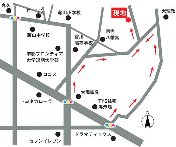 Local guide map.  ※ Near the guide map