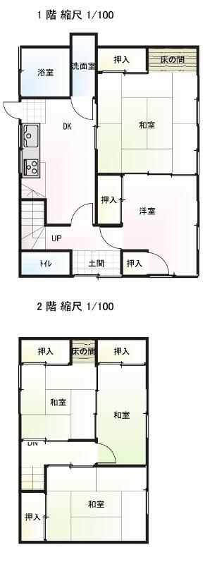 Floor plan. 4.8 million yen, 5DK, Land area 100.8 sq m , Building area 91.9 sq m