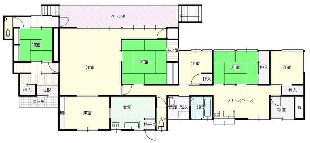 Floor plan. 25 million yen, 6DK, Land area 1,837 sq m , Building area 175.25 sq m