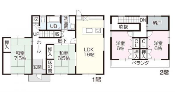 Floor plan. 19,800,000 yen, 4LDK, Land area 254.86 sq m , Building area 118.41 sq m