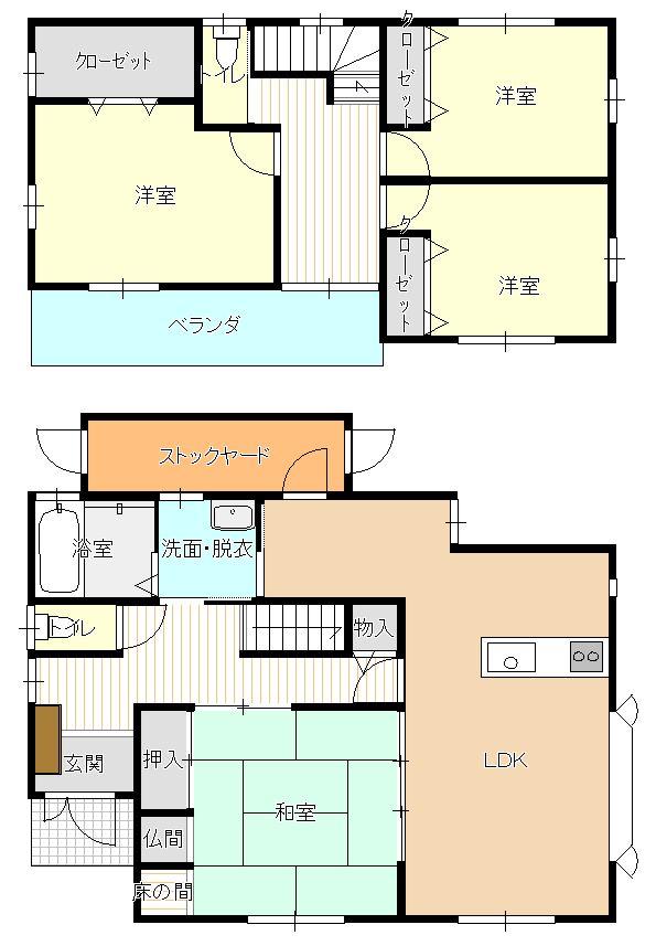 Floor plan. 21,800,000 yen, 4LDK + S (storeroom), Land area 410.66 sq m , Building area 139 sq m
