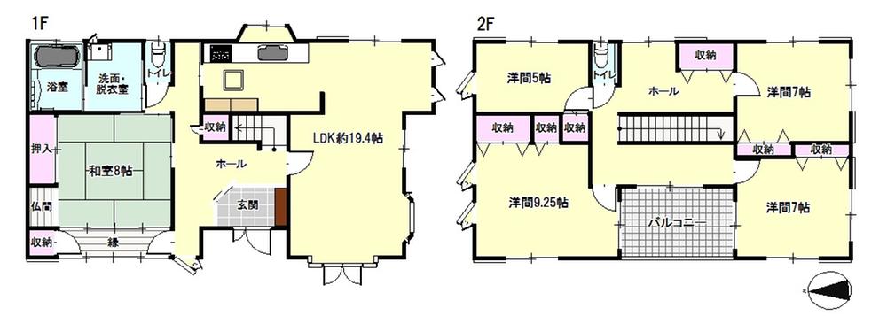 Floor plan. 27,900,000 yen, 5LDK, Land area 307.27 sq m , Building area 171.32 sq m