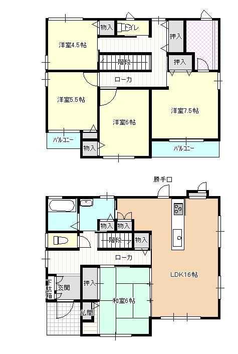 Floor plan. 17.3 million yen, 5LDK, Land area 283.63 sq m , Building area 147.16 sq m