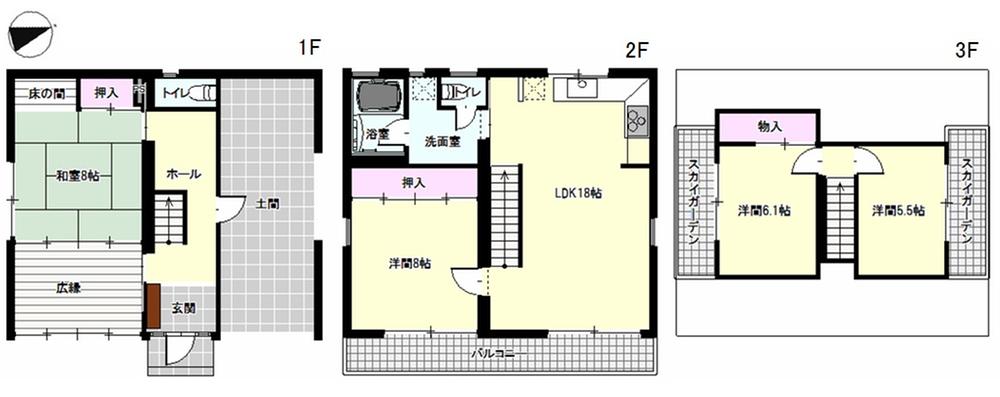 Floor plan. 15.9 million yen, 4LDK + S (storeroom), Land area 201.16 sq m , Building area 148.38 sq m
