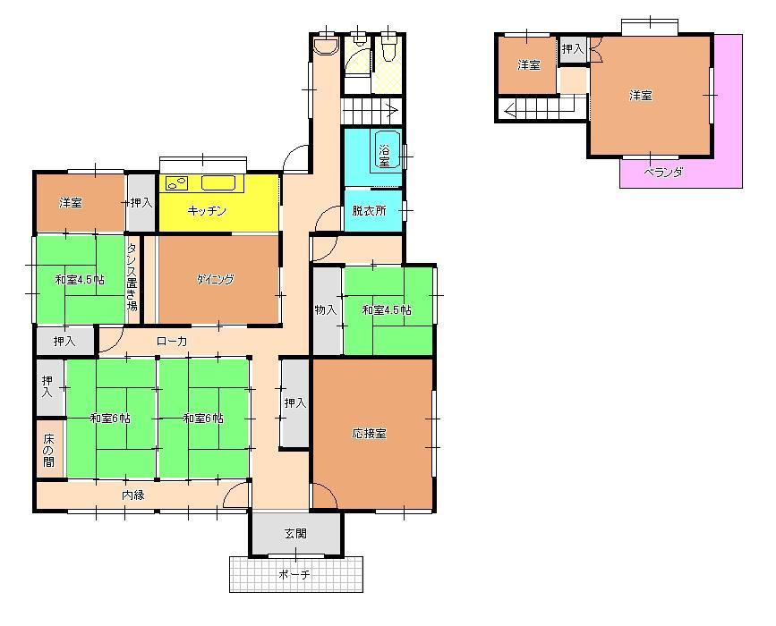 Floor plan. 14 million yen, 6LDK + 2S (storeroom), Land area 531.39 sq m , Building area 179.18 sq m