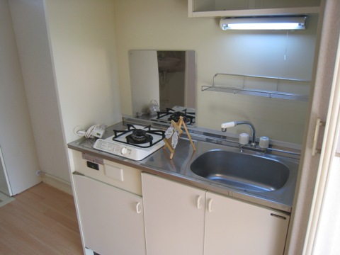 Kitchen. 1-neck is a gas stove Installed